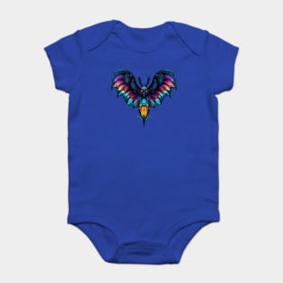 Creepy Goth Moth design Baby Bodysuit